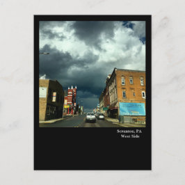 Scranton, PA-Dramatisk himmel över västra sidan Vykort