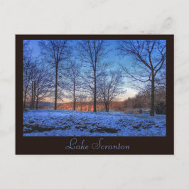 Scranton PA Lake Scranton vykort Vinterljus