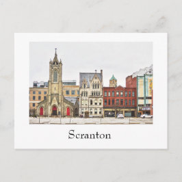 Scranton,Pa Post Card-Wyoming Ave Architecture Vykort