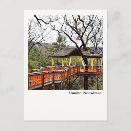 Scranton PA Postcard-Nay Aug Park Träd House Vykort