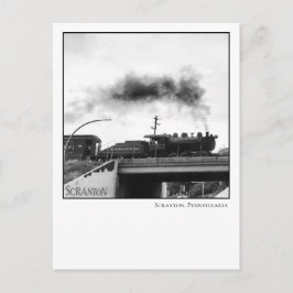 Scranton PA Postcard-Steam Engine Locomotive Vykort