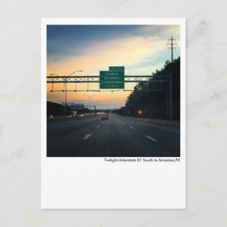 Scranton PA Postcard-Twilight Himmel-I81-Dunmore Vykort