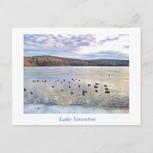 Scranton PA-Sjö Scranton Post Card-Ankor Vykort