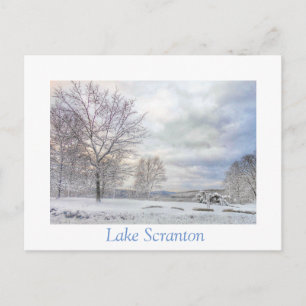 Scranton PA-Sjö Scranton Post Card-Winter Blues Vykort