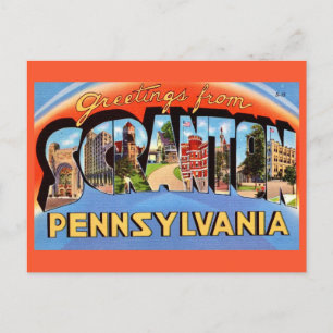 Scranton PA Vintage Välkomst vykort
