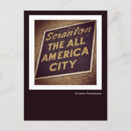 Scranton PA-vykort - All America City Sign Vykort