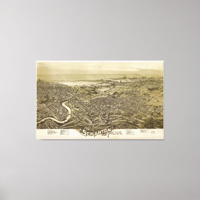 Scranton, Pennsylvania (1890) Canvastryck (Framsida)