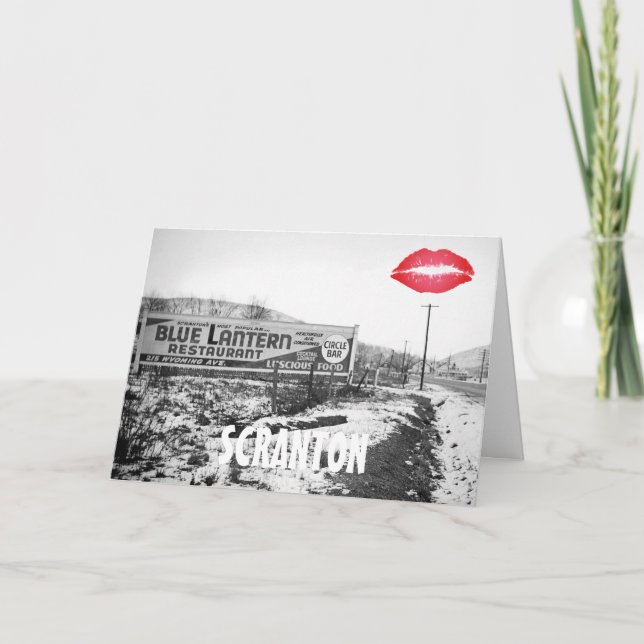 SCRANTON PENNSYLVANIA BLUE LANTERN RESTAURANT KORT (Framsida)