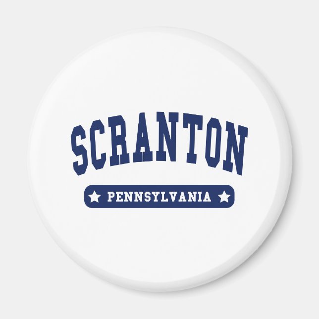 Scranton Pennsylvania College Stil T-skjortor Magnet (Framsidan)