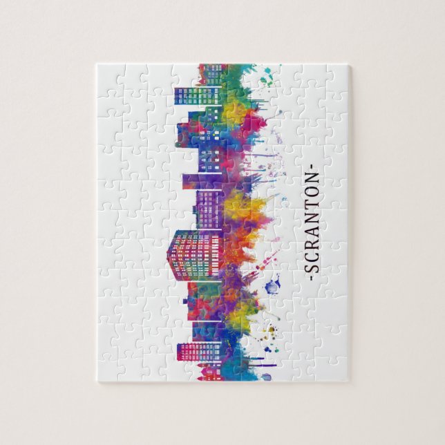 Scranton Pennsylvania Skyline Pussel (Vertikal)