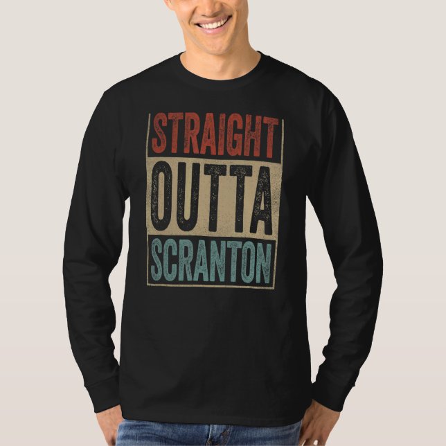 Scranton Souvenir Scranton Clothing Rak Outta T Shirt (Framsida)