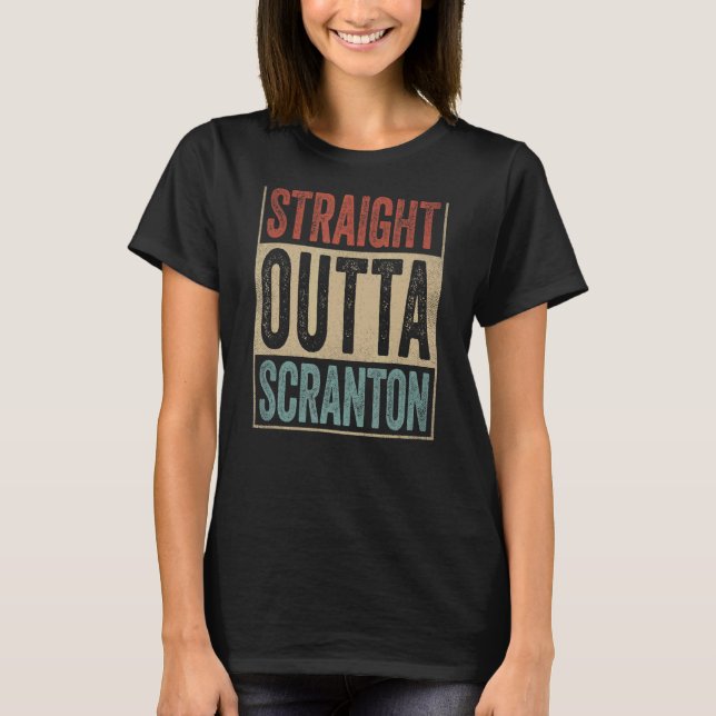 Scranton Souvenir Scranton Clothing Rak Outta T Shirt (Framsida)