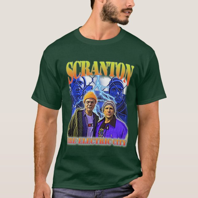 Scrantonhe Electric City retro T Shirt (Framsida)
