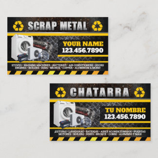 Scrap Metal English & Spanish Business Card Visitkort