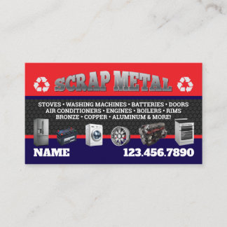 Scrap Metal Pickup Business Cards English-Spanish Visitkort