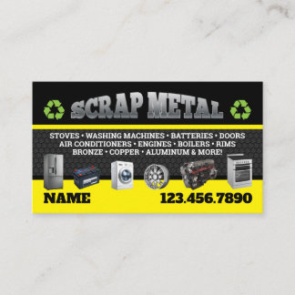 Scrap Metal Pickup Business Cards English-Spanish Visitkort