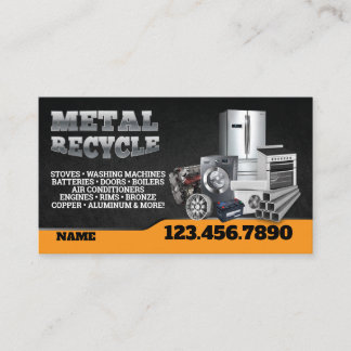 Scrap Metal Recycle English-Spanish Business Card Visitkort