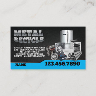 Scrap Metal Recycle English-Spanish Business Card Visitkort
