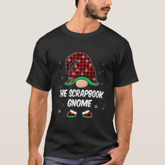 Scrapbook Gnome Buffalo Plaid Matching Family Chri T Shirt