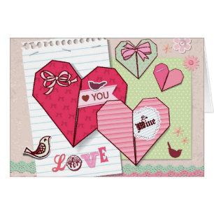 Scrapbook med kärlekinslag hälsningskort