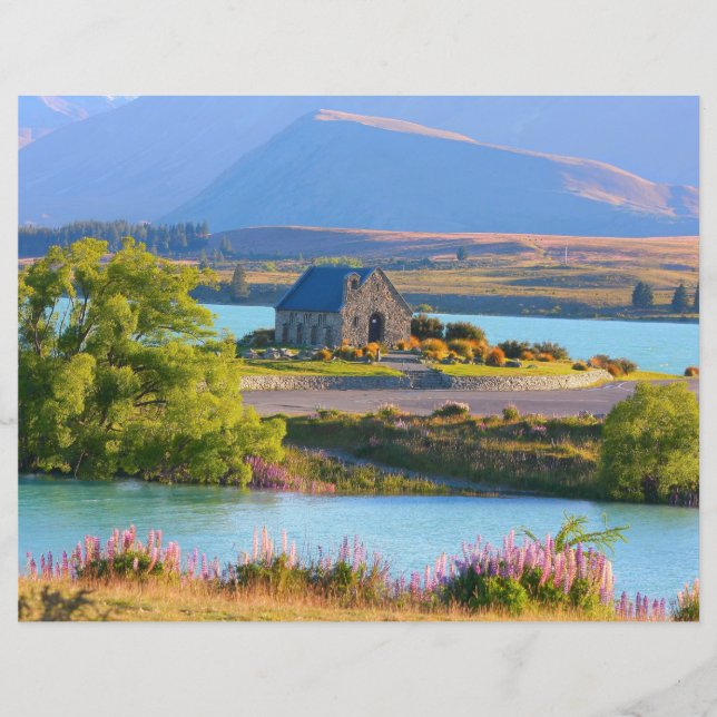 Scrapbook Papper Sjö Tekapo (Framsida)