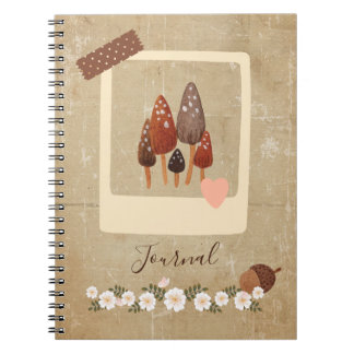 Scrapbook Style Mini Mushrooms Anteckningsbok