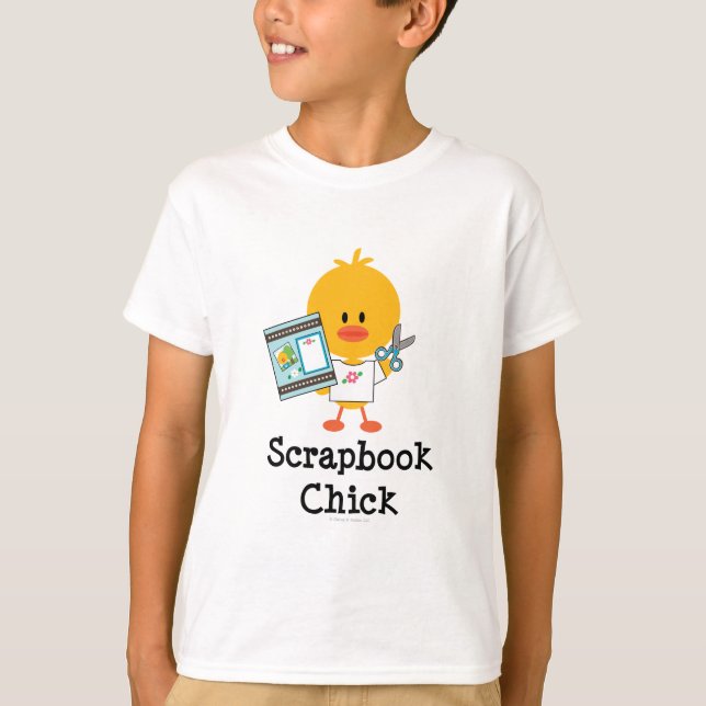 Scrapbookchicken lurar T-skjortan T-shirt (Framsida)
