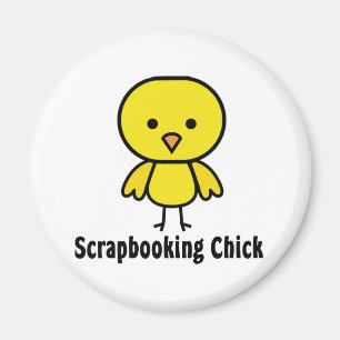 Scrapbooking chick magnet