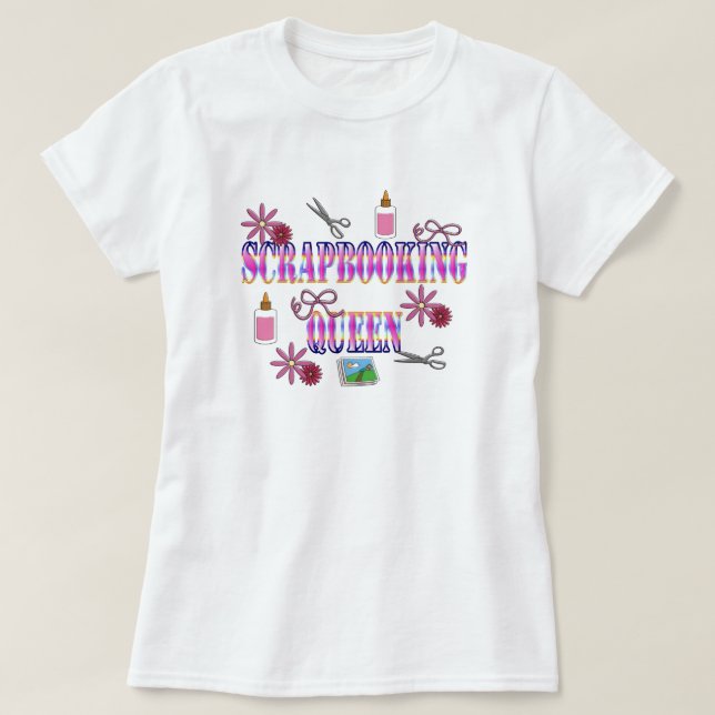 Scrapbooking drottning t-shirt (Design framsida)