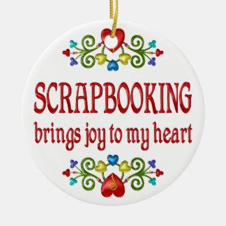 Scrapbooking glädje julgransprydnad keramik