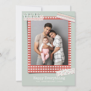 Scrapbooking Högtider   Gingham Ram foto Julkort