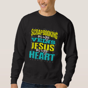 Scrapbooking i mina ådror Jesus i mitt hjärta Kris Lång Ärmad Tröja