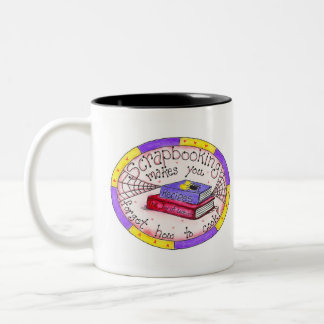 Scrapbooking och matlagning Två-Tonad mugg