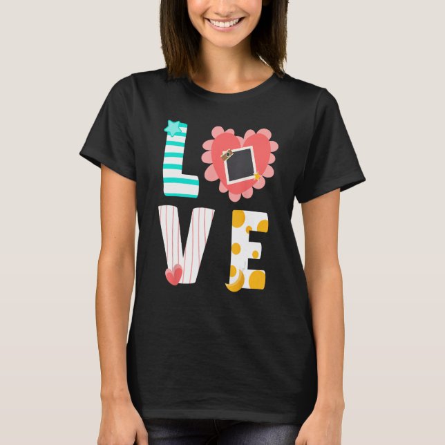 Scrapbooking Scrapbooker LOVE T Shirt (Framsida)