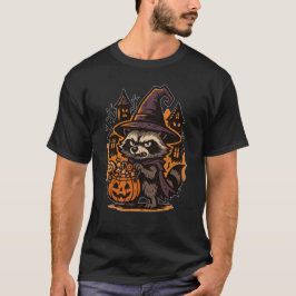 Scrappy Raccoon Halloween Witchy Raccoon Pumpkin T Shirt
