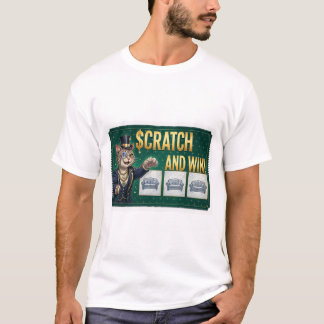 Scratch and Win Katt — Roligt Lotteri Biljett Katt T Shirt