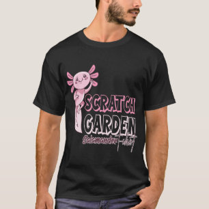 Scratch Garden Salamander Söt Rosa Axolotl T Shirt
