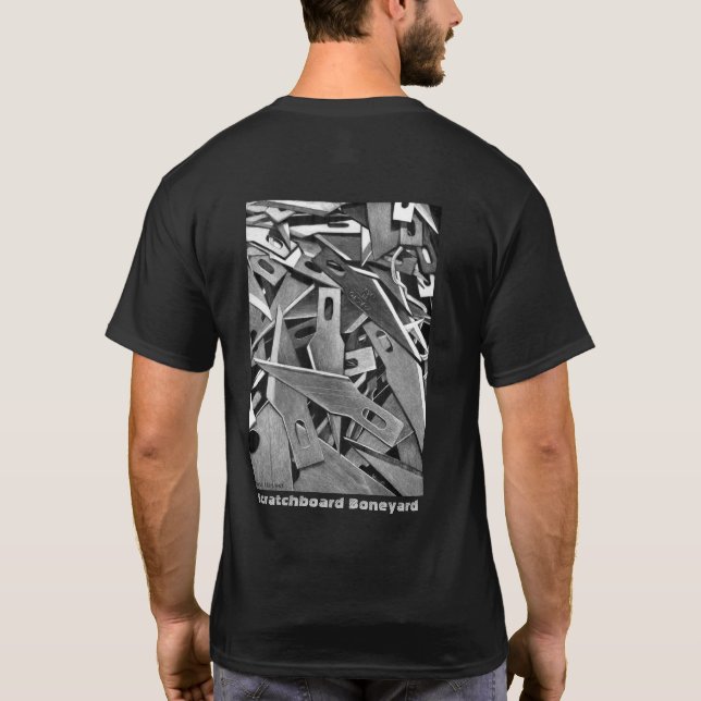 "Scratchboard Boneyard" T-tröja T Shirt (Baksida)