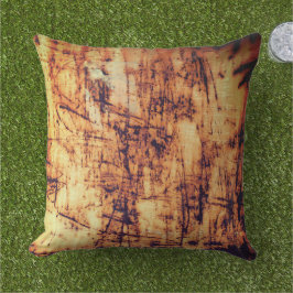 Scratched Rusty Struktur - Beige Brown Urban Thmet Kudde