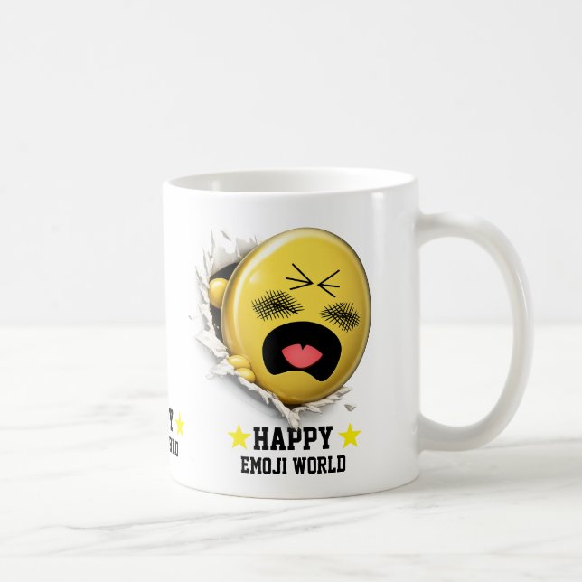 Scratchy Emoji Classic White Mug |  3D Character Kaffemugg (Höger)