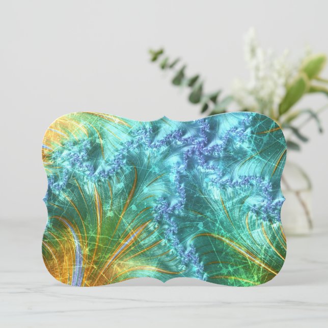 Scratchy fractal julkort (Stående Fram)