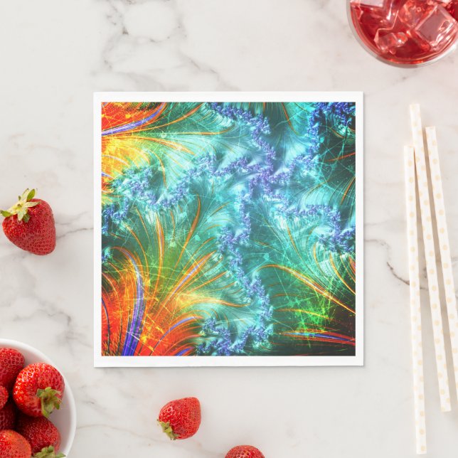 Scratchy fractal pappersservett (Insitu)