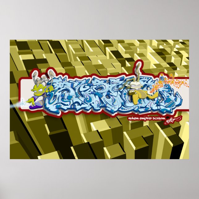 Scream (Graffiti-Style, SUPER_SHMOOVE) Poster (Framsidan)