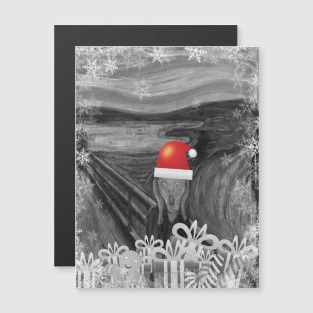 SCREAM MEME SANTA MAGNETIC (Fram/baksida)