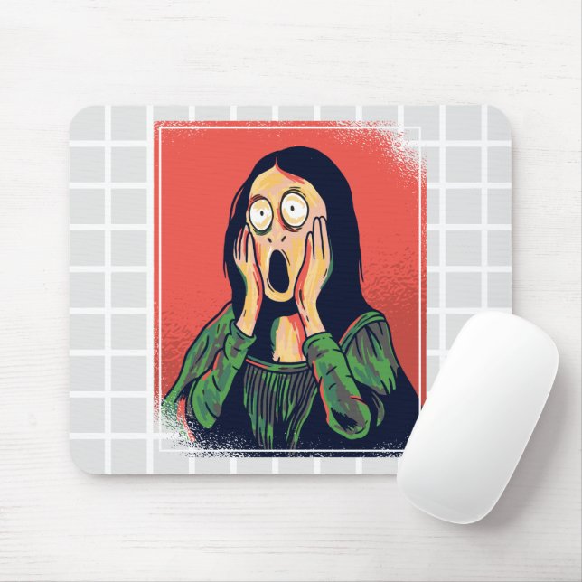 Scream Mona Lisa Parodi Grid Musmatta (Med mus)
