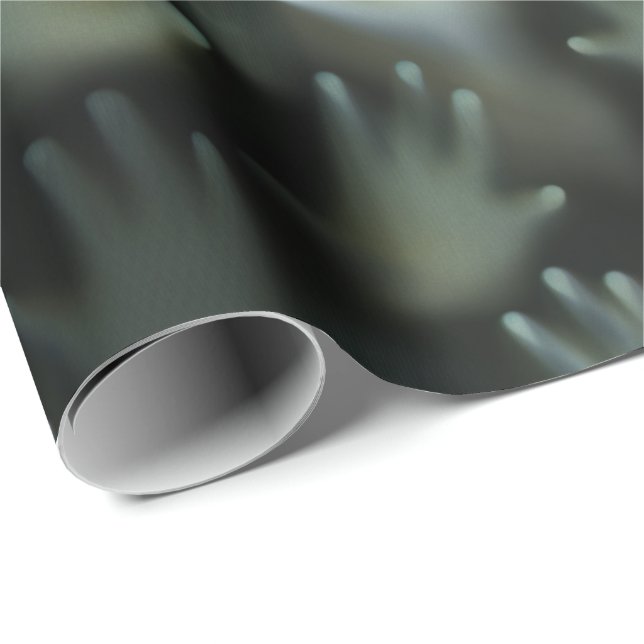 Screamer Haunted Borttappad Souls Gothic Händer An Presentpapper (Rullad Hörn)