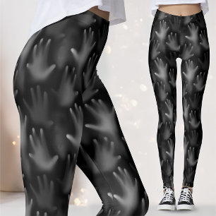 Screamer Haunted Lost Souls Gothic händer ansikten Leggings