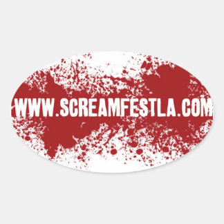 Screamfest Sticker-oval Ovalt Klistermärke