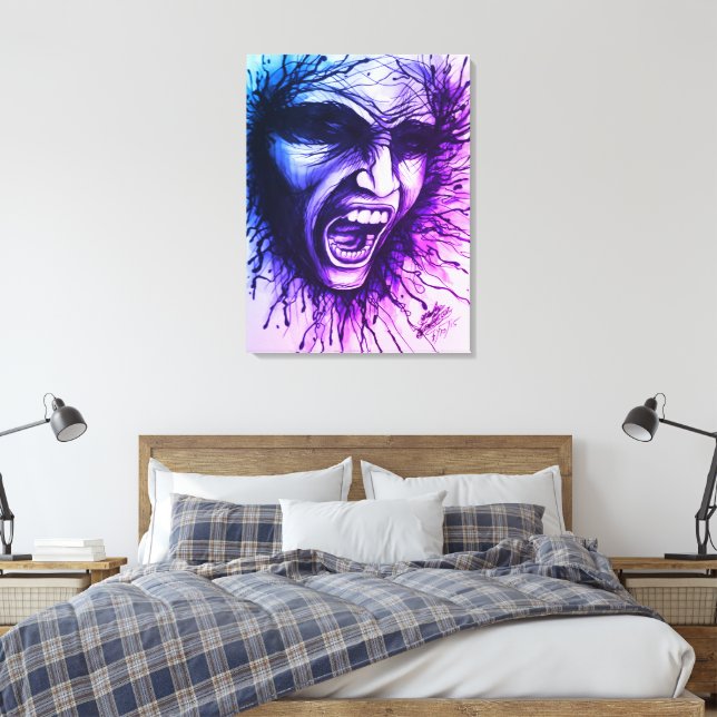 Screaming Ansikte Canvastryck (Insitu (sovrum))