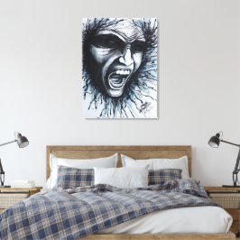 Screaming Ansikte Canvastryck